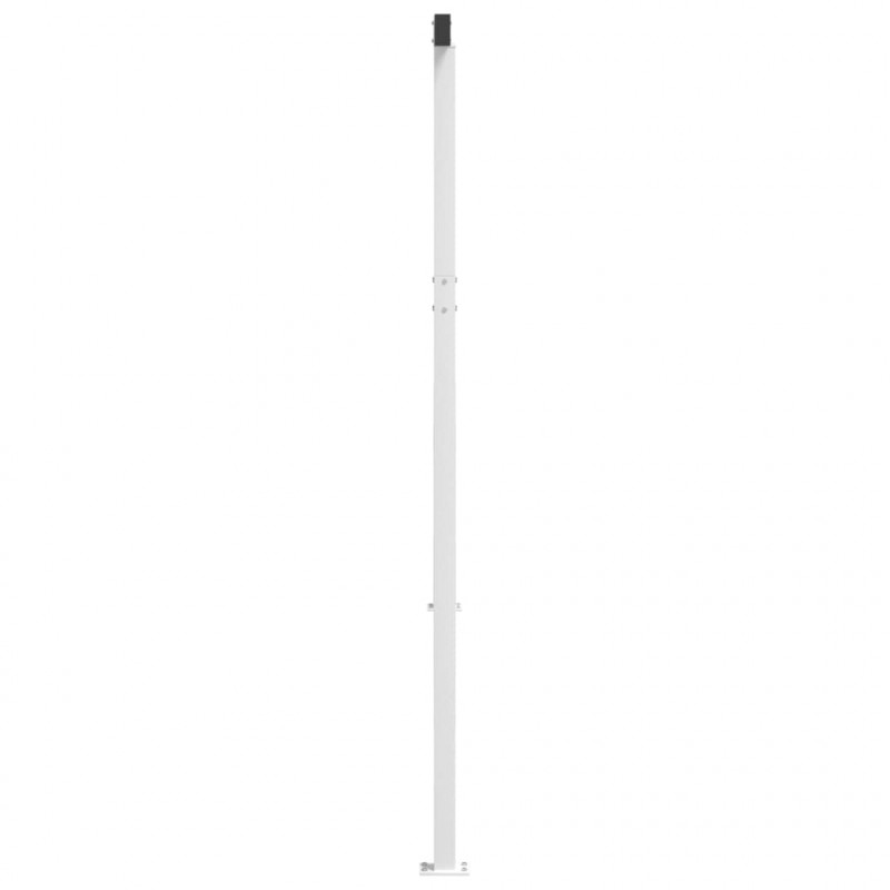 Zestaw słupków do markizy, biały, 450x245 cm, żelazo