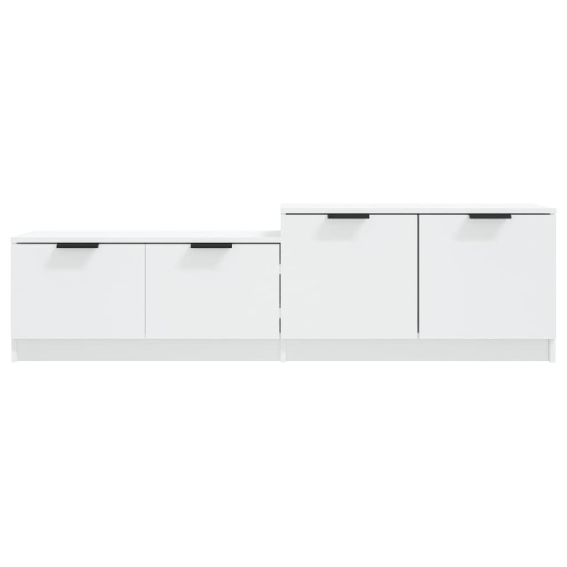 Szafka pod TV, biała, 158,5x36x45 cm, materia drewnopochodny