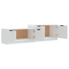 Szafka pod TV, biała, 158,5x36x45 cm, materia drewnopochodny