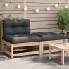 Ogrodowa sofa bez podłokietników, z poduszkami i podnóżkiem