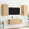 4-częściowy zestaw mebli TV z LED, dąb sonoma