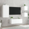 5-częściowy zestaw mebli TV z LED, biały