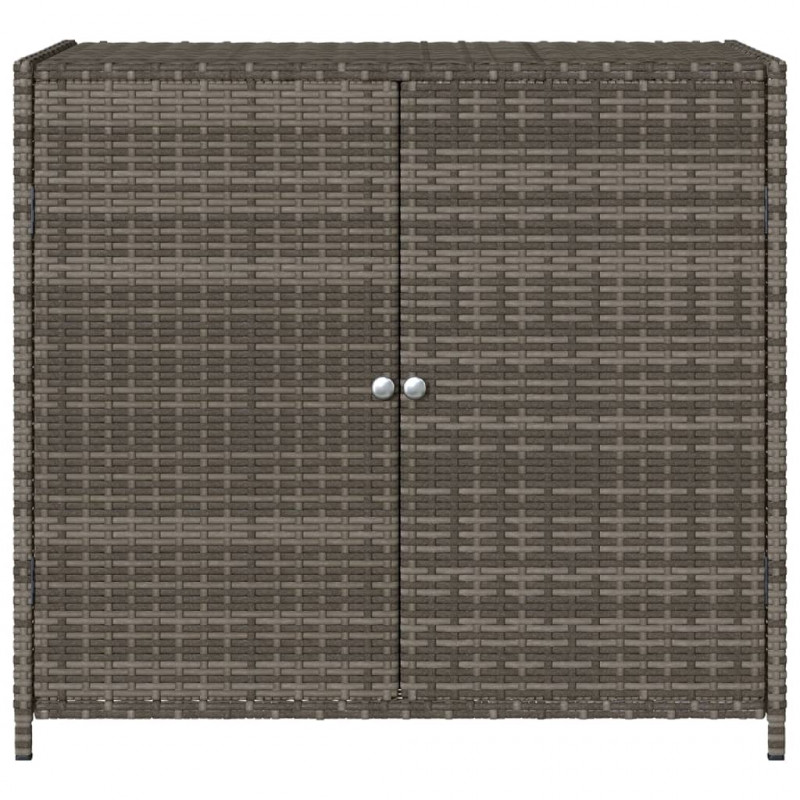 Szafka ogrodowa, szara, 83x45x76 cm, polirattan