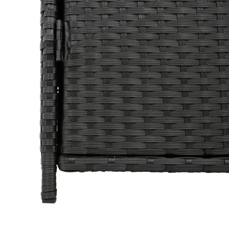 Szafka ogrodowa, czarna, 55x59x80 cm, polirattan