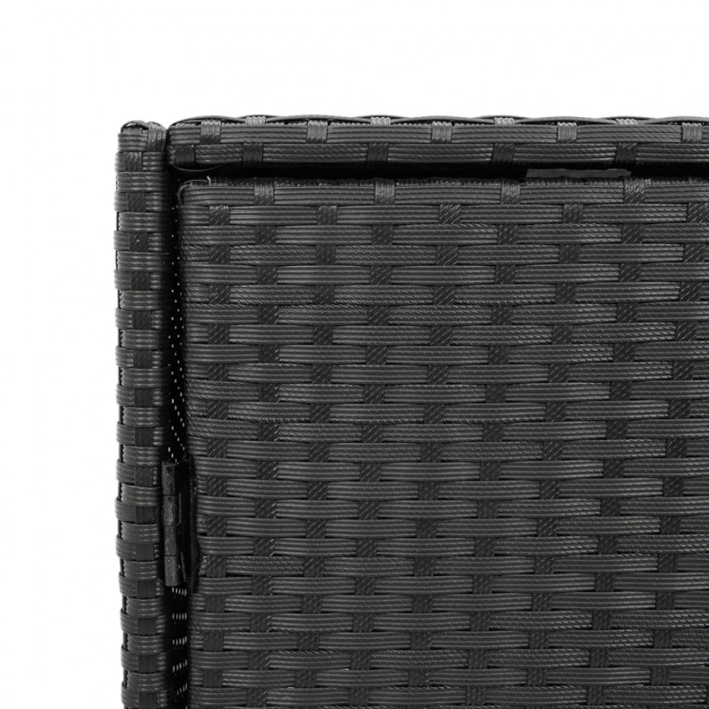 Szafka ogrodowa, czarna, 55x59x80 cm, polirattan