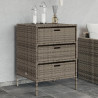 Szafka ogrodowa, szara, 55x59x80 cm, polirattan