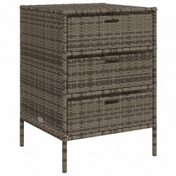 Szafka ogrodowa, szara, 55x59x80 cm, polirattan