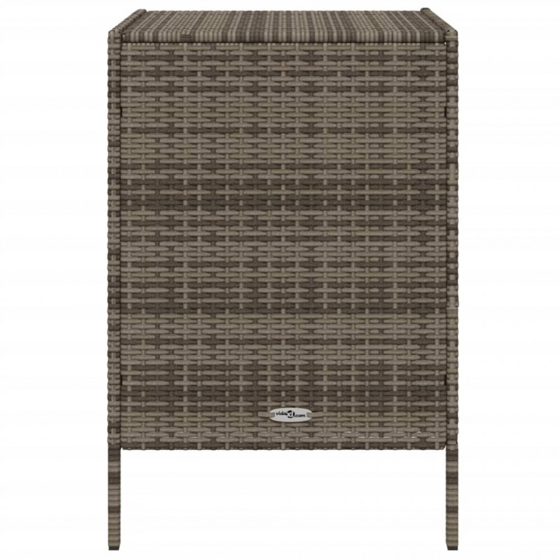 Szafka ogrodowa, szara, 55x59x80 cm, polirattan