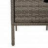 Szafka ogrodowa, szara, 55x59x80 cm, polirattan