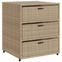 Szafka ogrodowa, beżowa, 55x59x69 cm, polirattan