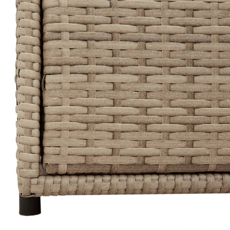Szafka ogrodowa, beżowa, 55x59x69 cm, polirattan