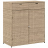 Szafka ogrodowa, beżowa, 105x55x113 cm, polirattan