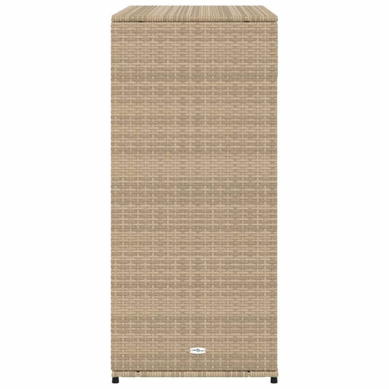 Szafka ogrodowa, beżowa, 105x55x113 cm, polirattan