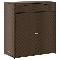 Szafka ogrodowa, brązowa, 105x55x113 cm, polirattan