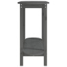 Stolik konsolowy, szary, 110x40x80 cm, lite drewno sosnowe