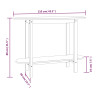 Stolik konsolowy, szary, 110x40x80 cm, lite drewno sosnowe