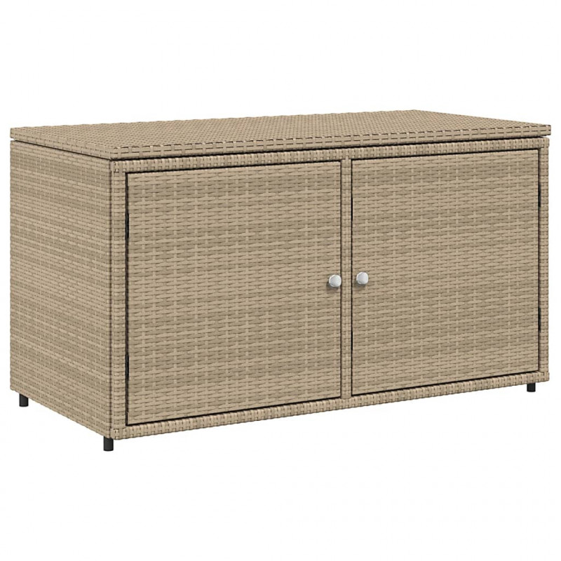 Szafka ogrodowa, beżowa, 110x55x60,5 cm, polirattan