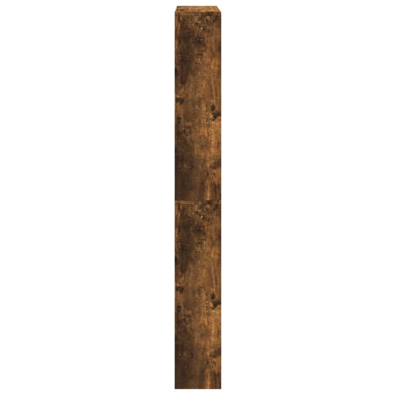 Szafka na buty z lustrem, przydymiony dąb, 63x17x134 cm