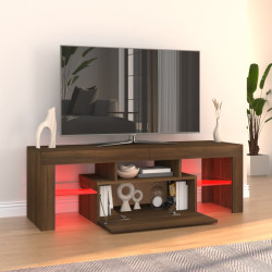 Szafka pod TV z oświetleniem LED, brązowy dąb, 120x35x40 cm