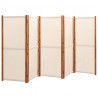 Parawan 5-panelowy, kremowy, 350 x 180 cm