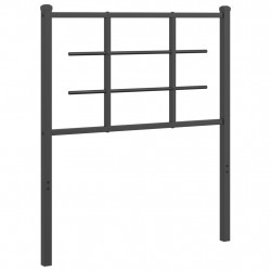 Metalowe wezgłowie, czarne, 75 cm