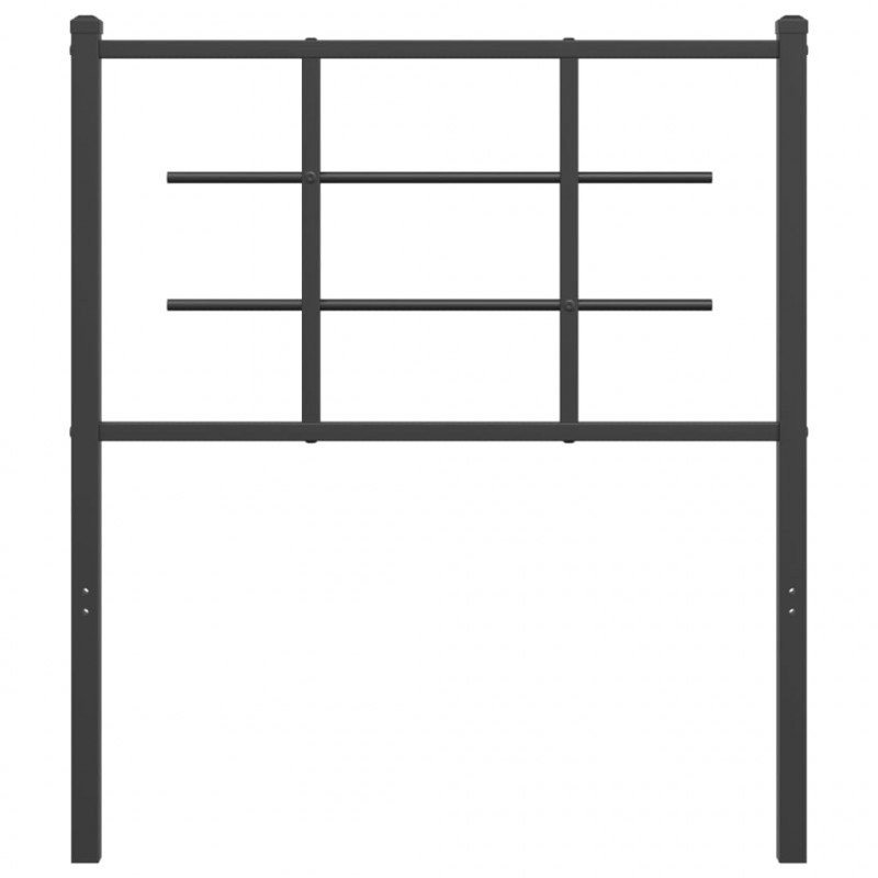 Metalowe wezgłowie, czarne, 75 cm