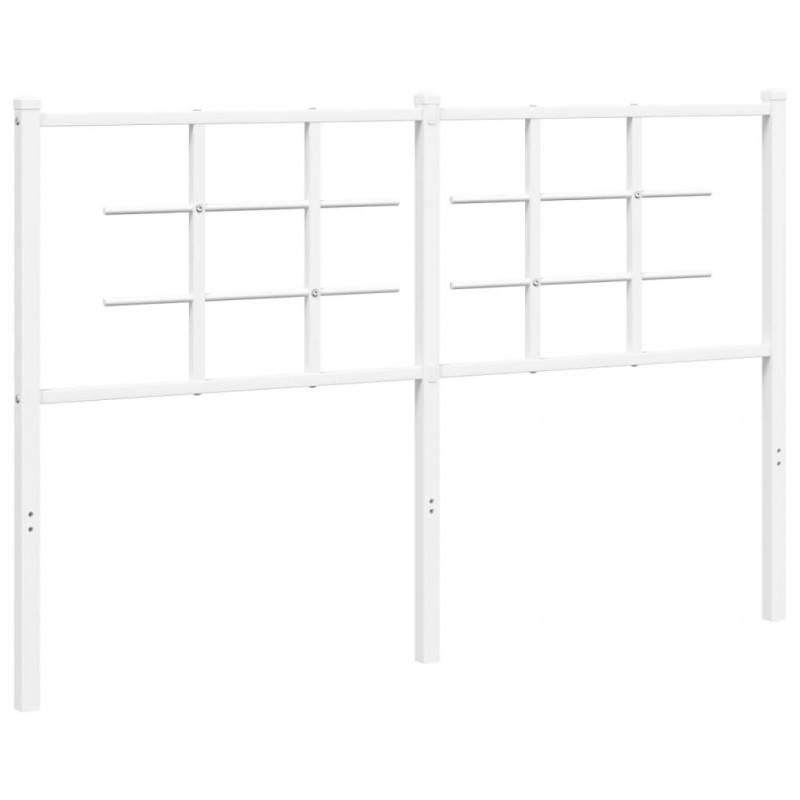 Metalowe wezgłowie, białe, 140 cm