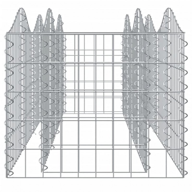 Łukowaty kosz gabionowy, 200x50x50 cm, galwanizowane żelazo