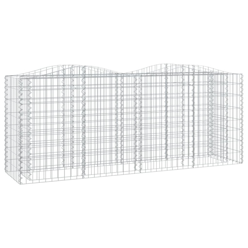 Łukowaty kosz gabionowy, 200x50x100 cm, galwanizowane żelazo