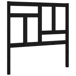 Wezgłowie łóżka, czarne, 95,5x4x100 cm, lite drewno sosnowe