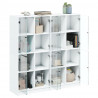 Biblioteczka z drzwiczkami, biała, 136x37x142 cm