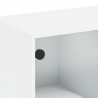 Biblioteczka z drzwiczkami, biała, 136x37x142 cm