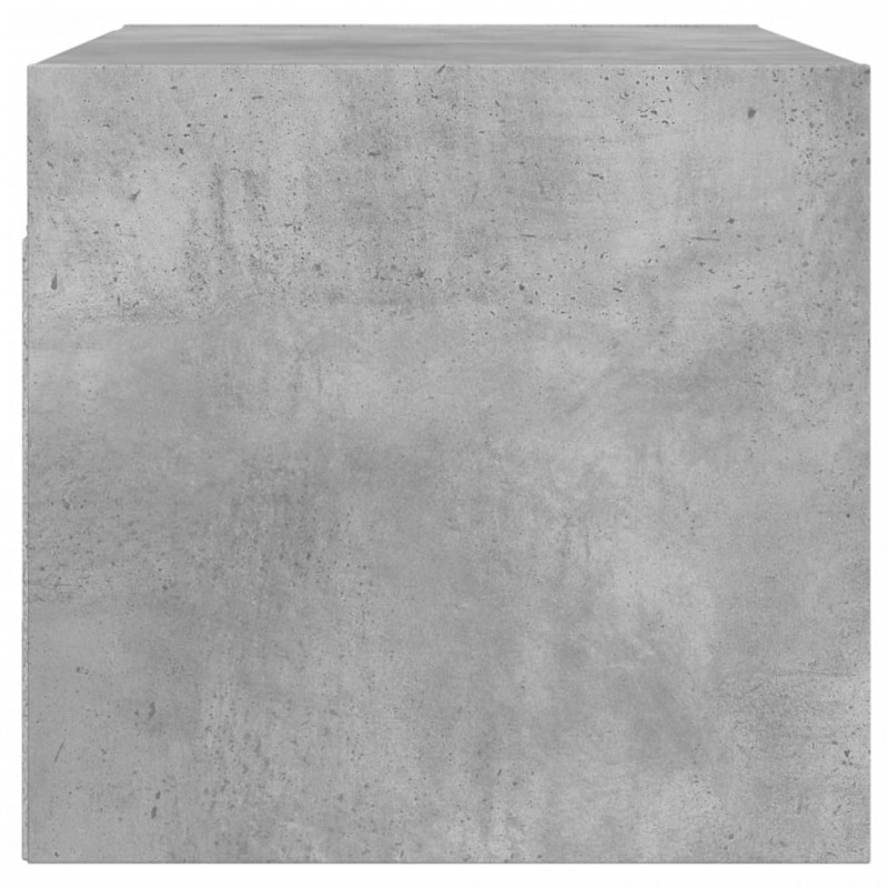 Szafka wisząca, szklane drzwi, szarość betonu, 68,5x37x35 cm