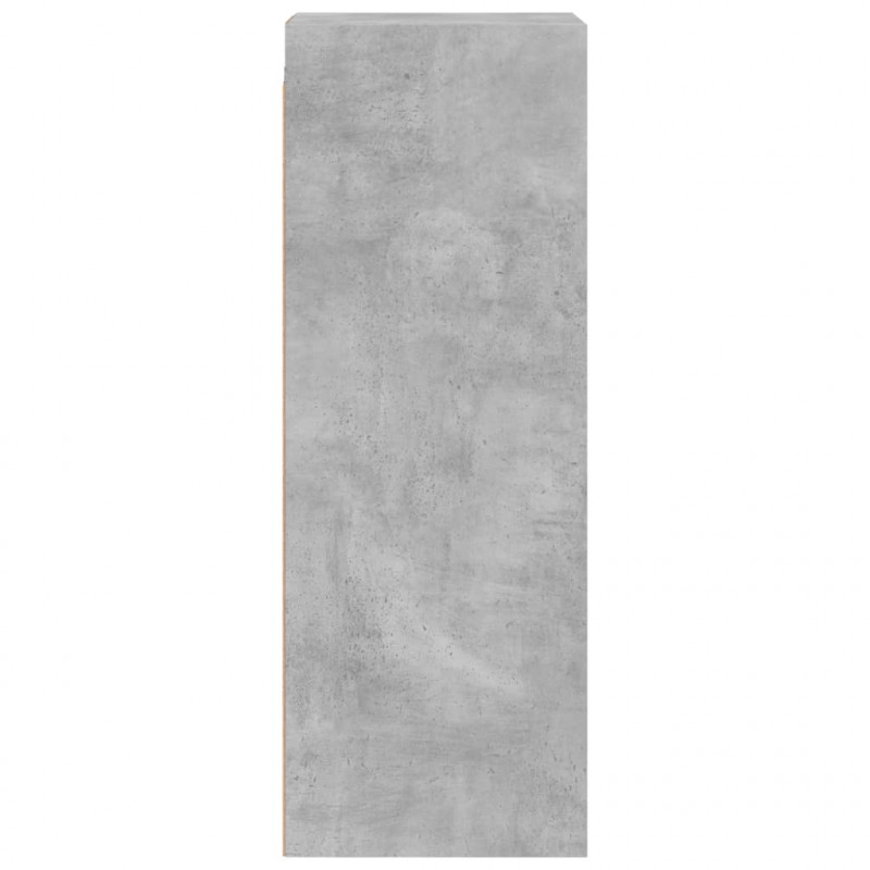 Szafka wisząca, szklane drzwi, szarość betonu, 35x37x100 cm