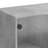 Biblioteczka z drzwiczkami, szarość betonu, 136x37x142 cm