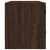 Szafka TV ze szklanymi drzwiami, brązowy dąb, 102x37x42 cm