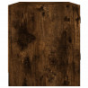 Szafka TV ze szklanymi drzwiami, przydymiony dąb, 102x37x42 cm