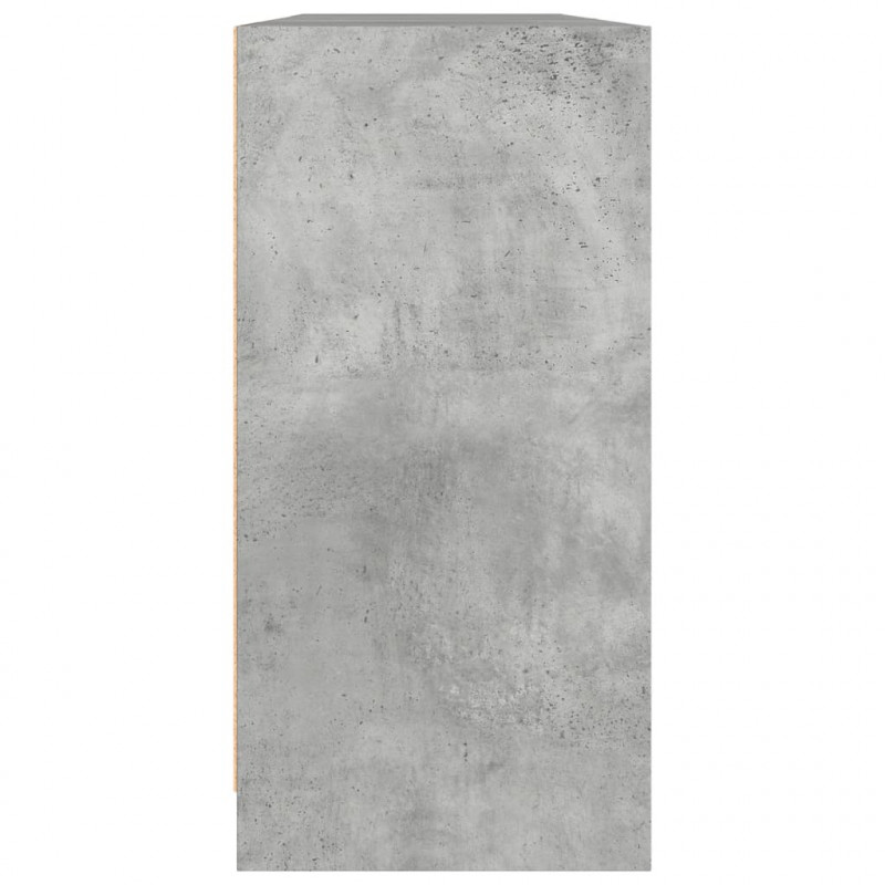 Biblioteczka z drzwiczkami, szarość betonu, 204x37x75 cm