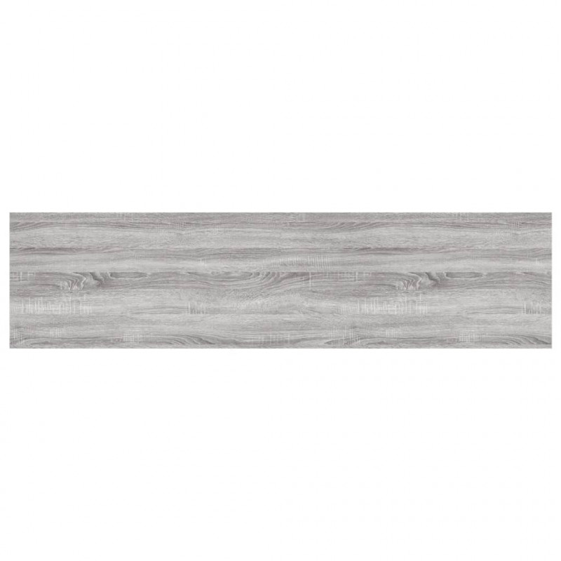 Półki ścienne, 4 szt., szary dąb sonoma, 80x20x1,5 cm