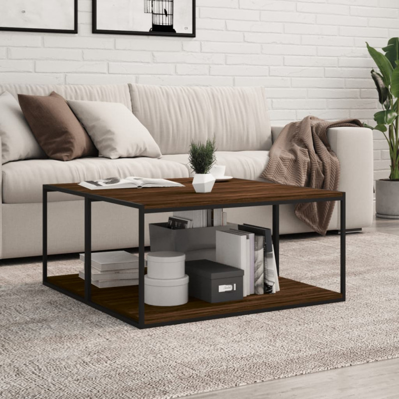 Półki ścienne, 4 szt., brązowy dąb, 80x40x1,5 cm