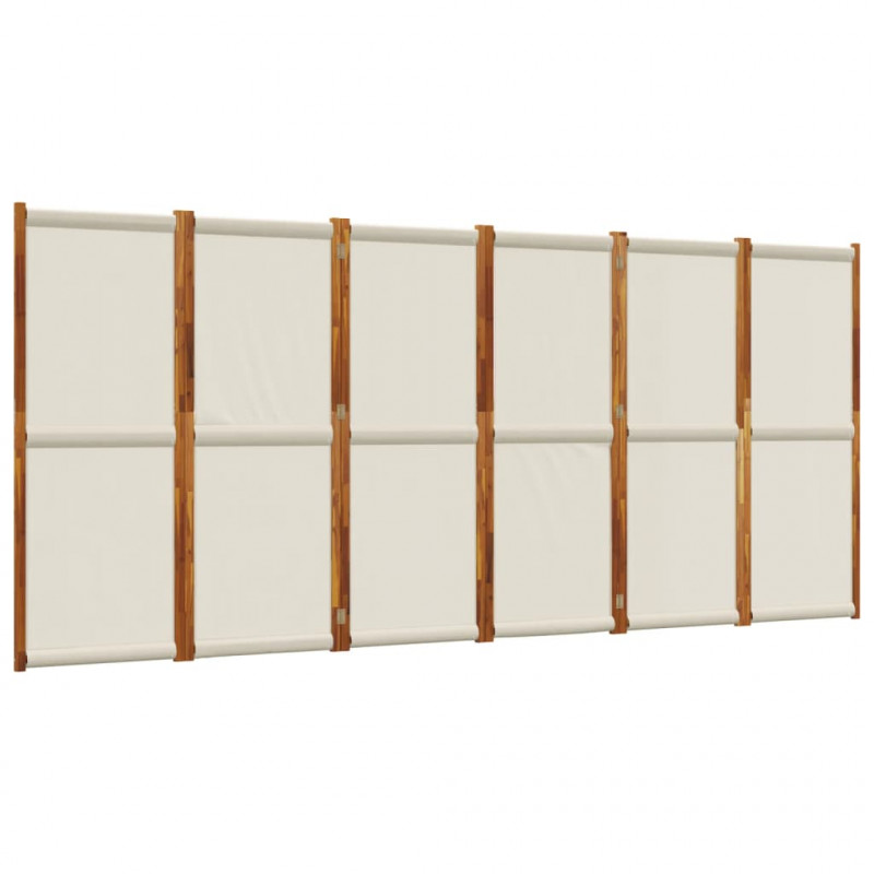 Parawan 6-panelowy, jasnoszary, 420x180 cm