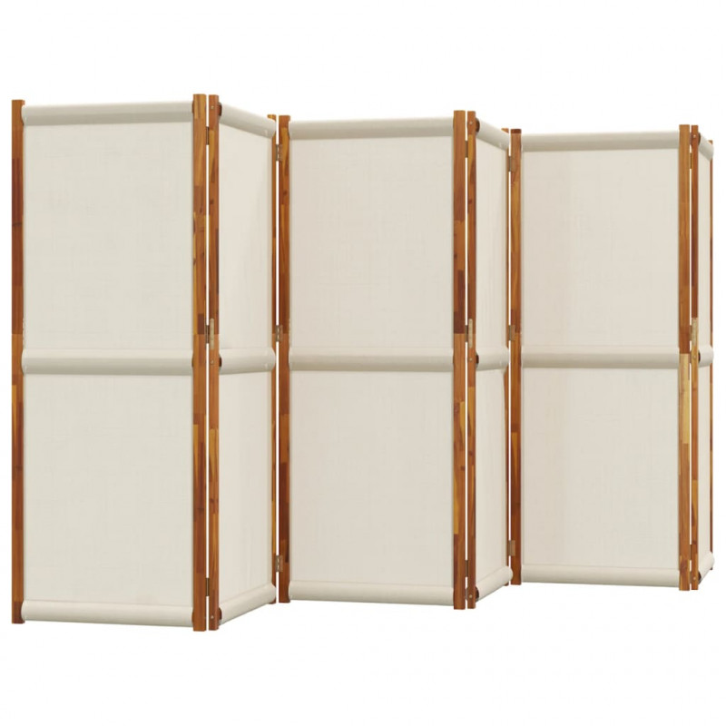 Parawan 6-panelowy, jasnoszary, 420x180 cm