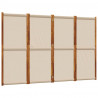 Parawan 4-panelowy, taupe, 280x180 cm