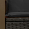 Sofa ogrodowa z poduszkami, 2-osobowa, czarna, polirattan