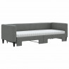 Sofa rozsuwana z materacami, ciemnoszara, 80x200 cm, tkanina