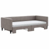 Sofa rozsuwana z materacami, kolor taupe, 90x200 cm, tkanina