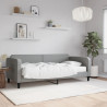Sofa z materacem, jasnoszara, 90x190 cm, tkanina