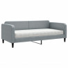 Sofa z materacem, jasnoszara, 90x190 cm, tkanina