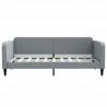 Sofa z materacem, jasnoszara, 90x190 cm, tkanina