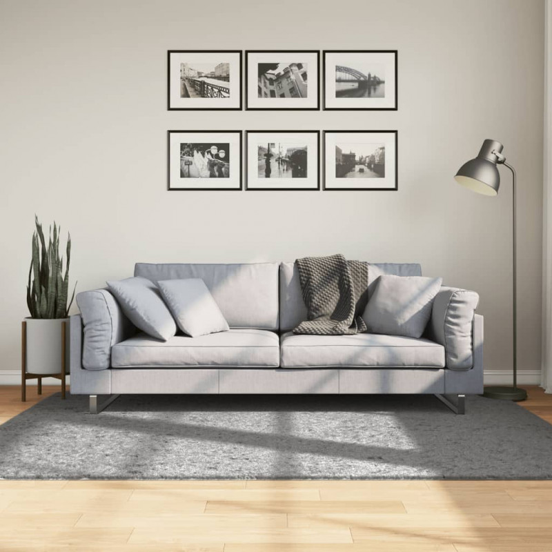Dywan z długim włosiem PAMPLONA, szary, 140x200 cm
